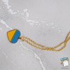 Кулон Сердце України 10*13 мм.  Xuping Покриття золотом 18 К